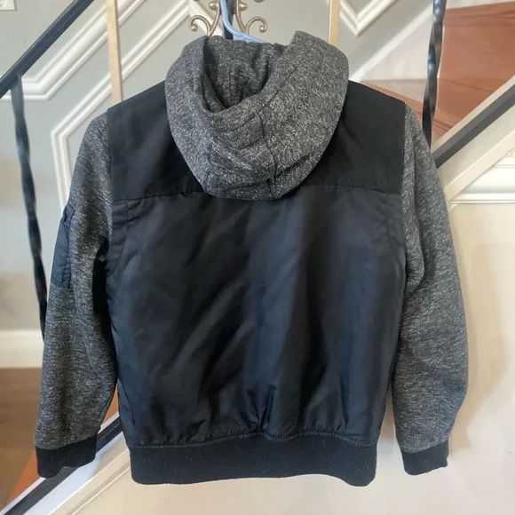 Urban republic hooded varsity jacket